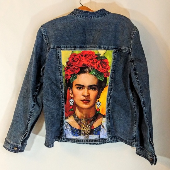 frida kahlo jean jacket